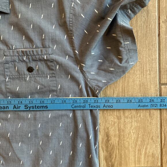 Howler Bros Shirt Mens Medium Gray Lighting Logo Short Sleeve - Picture 4 of 7